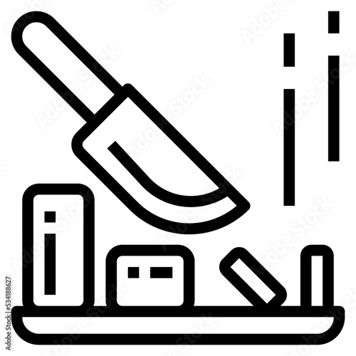chop modern line style icon