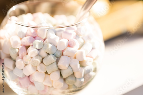 Sweets in a vase sweet marshmallow
