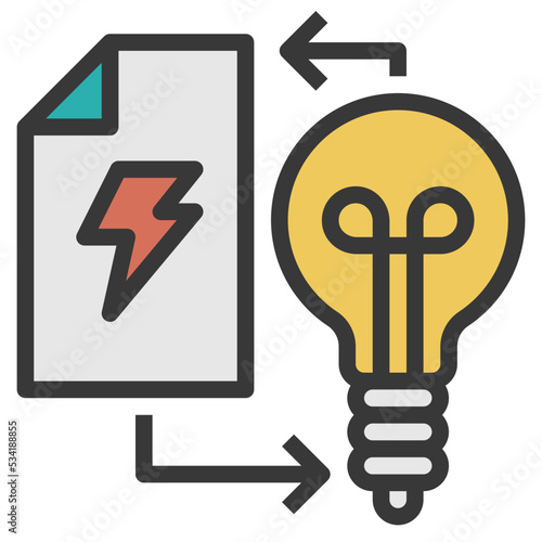 execute modern line style icon