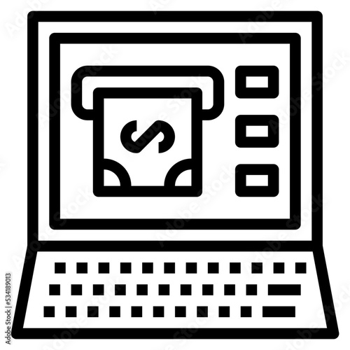 bank modern line style icon