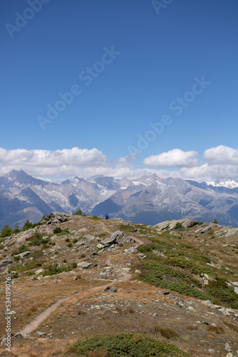 Swiss mountains forest in switserland sun sunset clouds hiking in a landscape