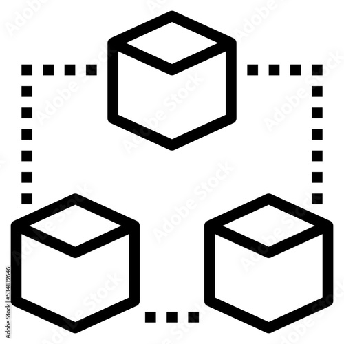 block modern line style icon