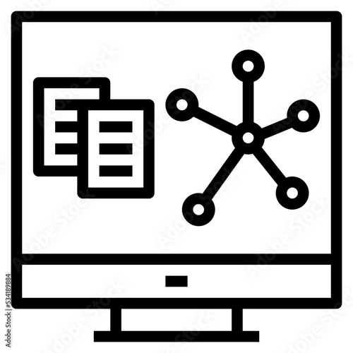 data modern line style icon