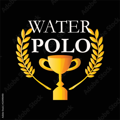 best happy water polo t shirt design vector