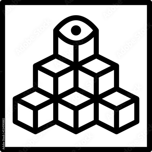 cubic modern line style icon