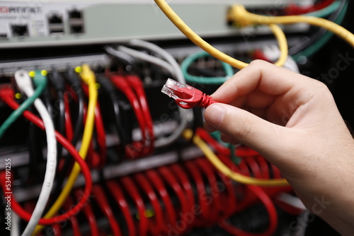colored computer internet cables