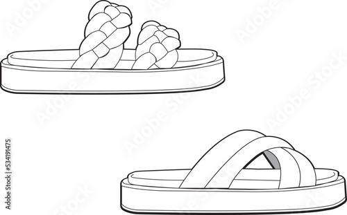 Shoe sketch on a white background