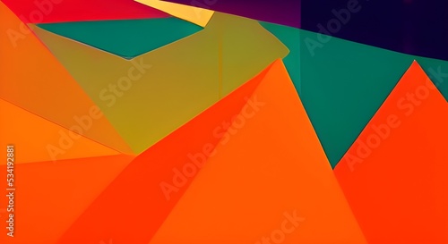 Colorful abstract geometric pattern design in retro style.