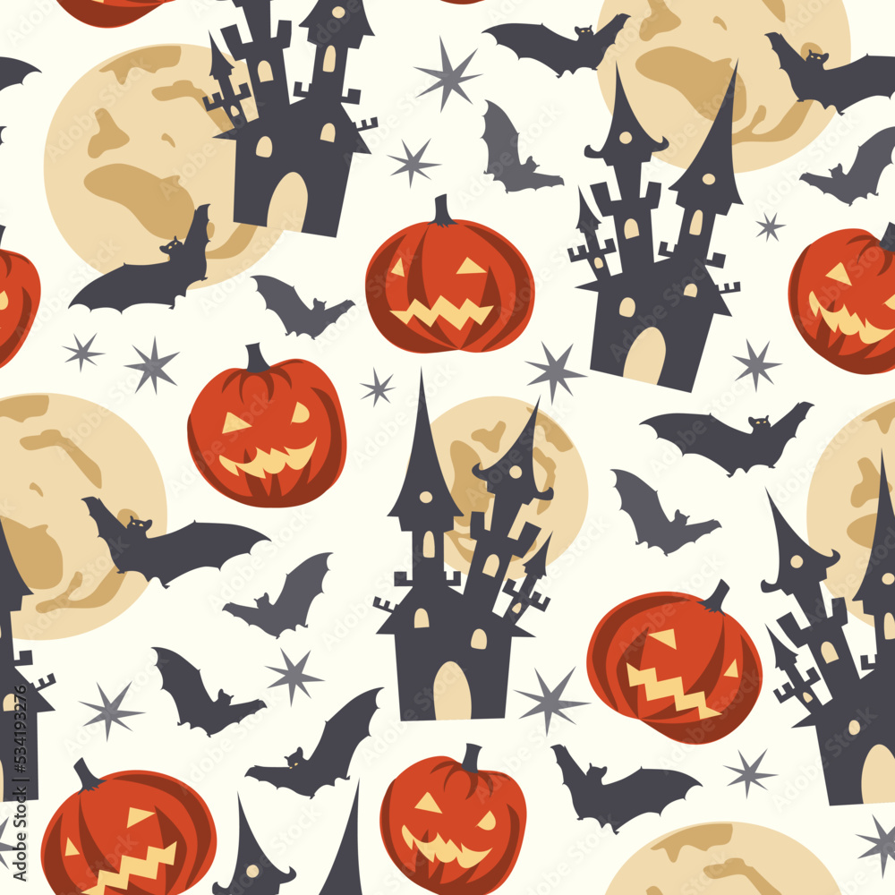 halloween seamless pattern