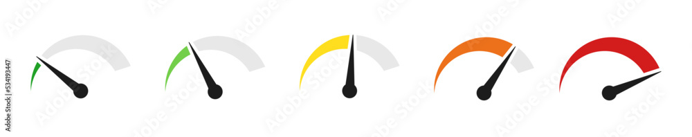 Foto Speedometer simple icon set. Indicator concept