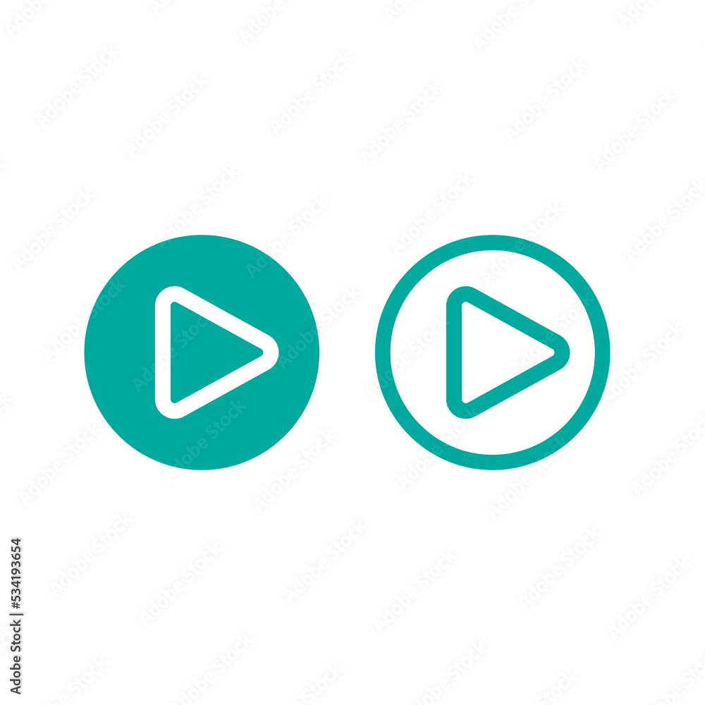 Play icons in circle. Film or Media icon flat. button. pictogram Play icons in circle. Film or Media icon flat. button. pictogram