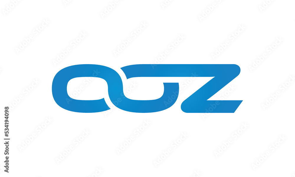 OOZ monogram linked letters, creative typography logo icon OOZ monogram linked letters, creative typography logo icon