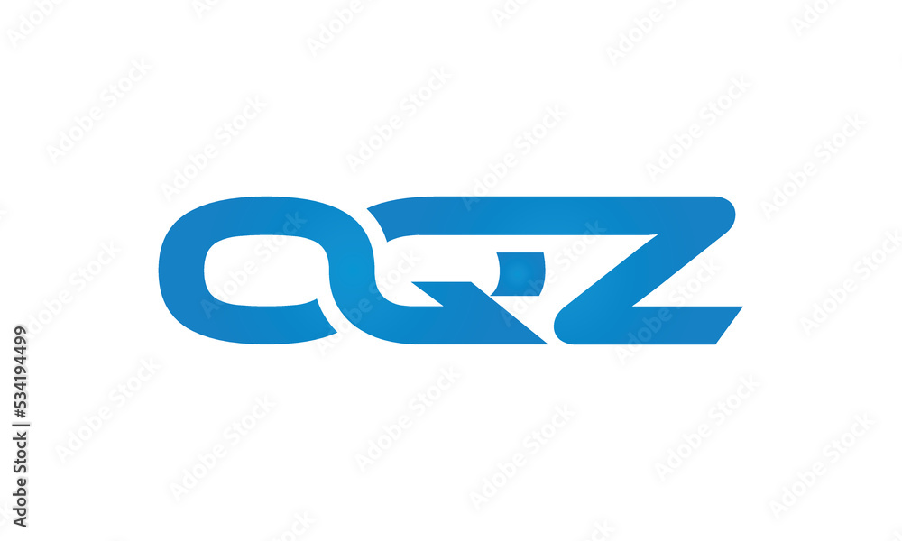 OQZ monogram linked letters, creative typography logo icon OQZ monogram linked letters, creative typography logo icon
