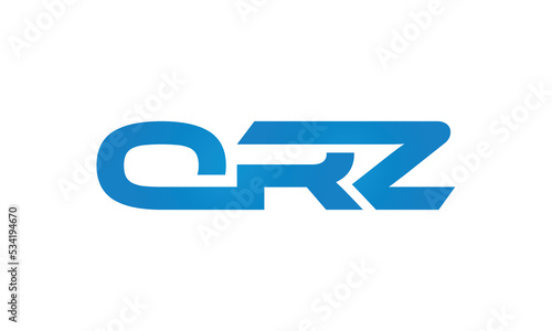 ORZ monogram linked letters, creative typography logo icon photo