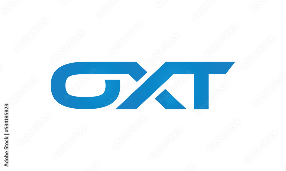 OXT monogram linked letters, creative typography logo icon OXT monogram linked letters, creative typography logo icon