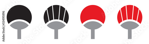 Japanese fan icon. Uchiha fan icon. Uchiha clan icon, vector illustration