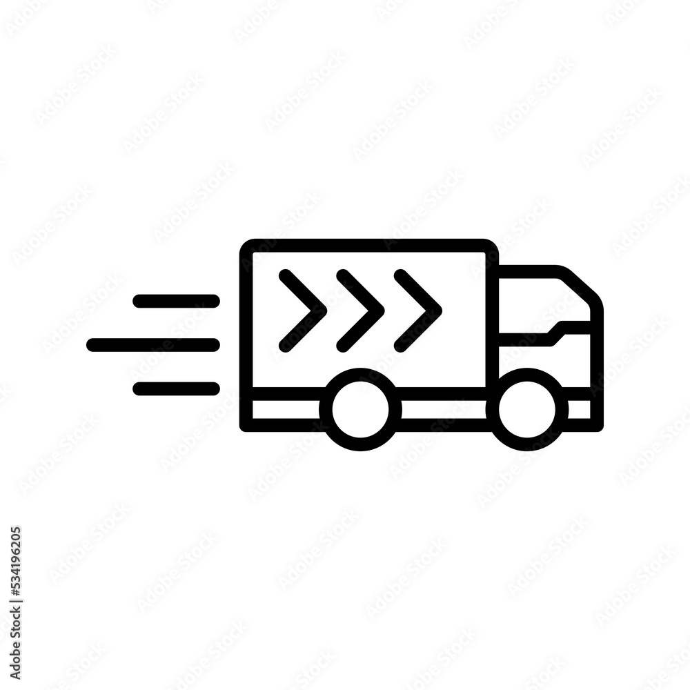 truck delivery Icon color editable truck delivery Icon color editable