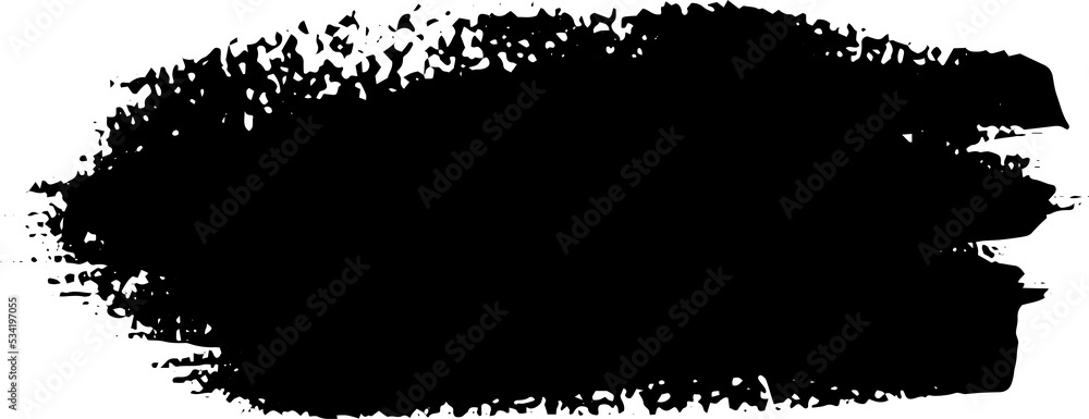 Naklejka premium Hand drawn black grunge ink banner