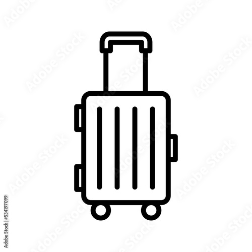 Baggage, luggage line icon color editable