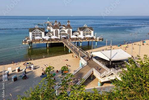 Pier in the seaside resort of Sellin on R  gen island at Baltic Sea in Germany