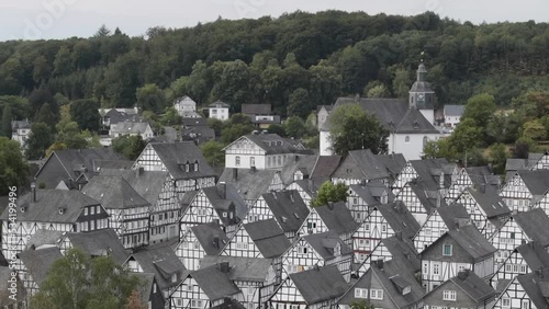 Freudenberg , german picturesque half-timbered houses in north-rhine westphalia
