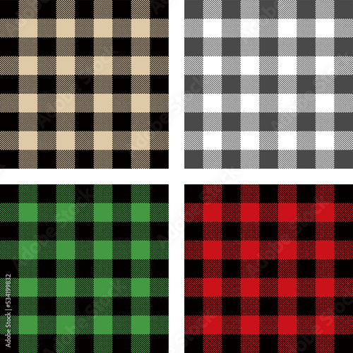 vector buffalo plaid seamless pattern