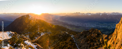 Sonnenuntergang Innsbruck Patscherkofel