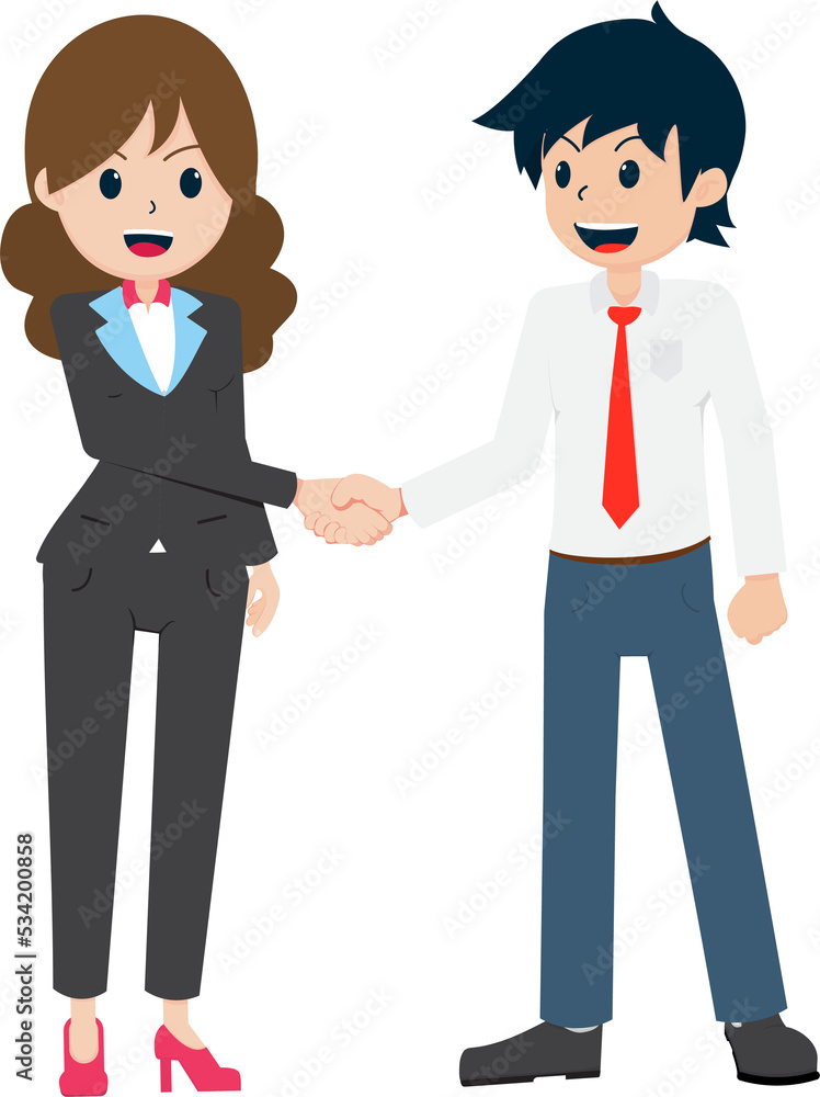 Salary Man Shaking hands Contract with Customers Salary Man Shaking hands Contract with Customers