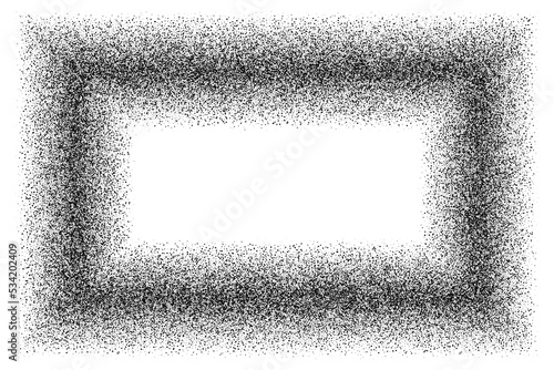 Black abstract frame isolated on white background. Design element with place for text. Texture in pop art style. Digitally generated image. Vector illustration, EPS 10.