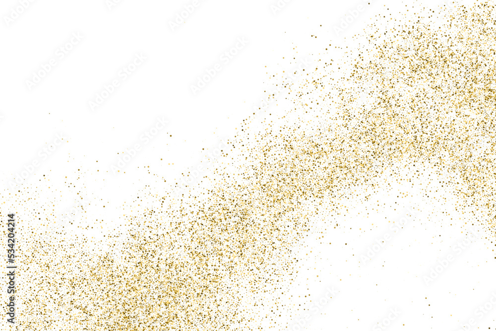 Gold Glitter Texture Isolated On White. Goldish Color Sequins. Golden Explosion Of Confetti. Design Element. Celebratory Background. Vector Illustration, Eps 10. Gold Glitter Texture Isolated On White. Goldish Color Sequins. Golden Explosion Of Confetti. Design Element. Celebratory Background. Vector Illustration, Eps 10.