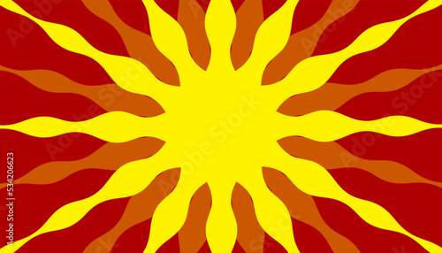 Sun with rays pattern. Vector illustration