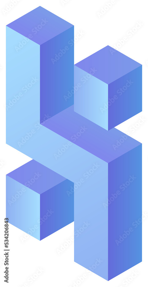 3D geometric shape, geometric design element. PNG with transparent background 3D geometric shape, geometric design element. PNG with transparent background