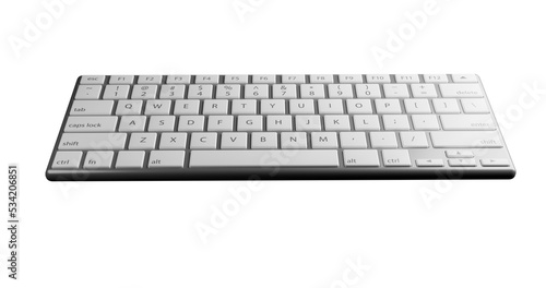 computer keyboard isolated on white