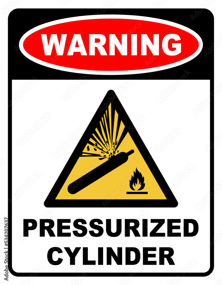 compressed gas cylinder safety signs Stock Vector | Adobe Stock
