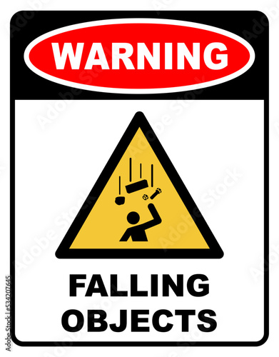falling objects safety signs