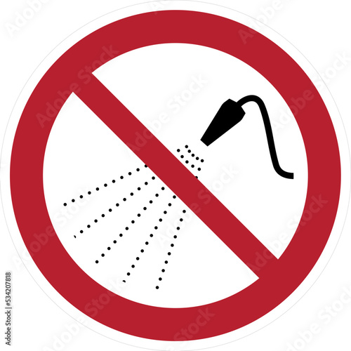 do not spray with water