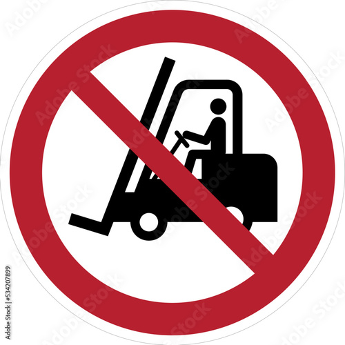 No access for fork lift trucks