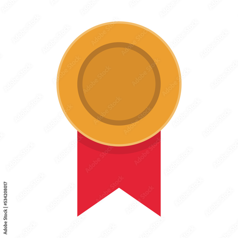 Vector graphic of badge. Gold badge illustration with flat design style. Suitable for poster or content design assets Vector graphic of badge. Gold badge illustration with flat design style. Suitable for poster or content design assets