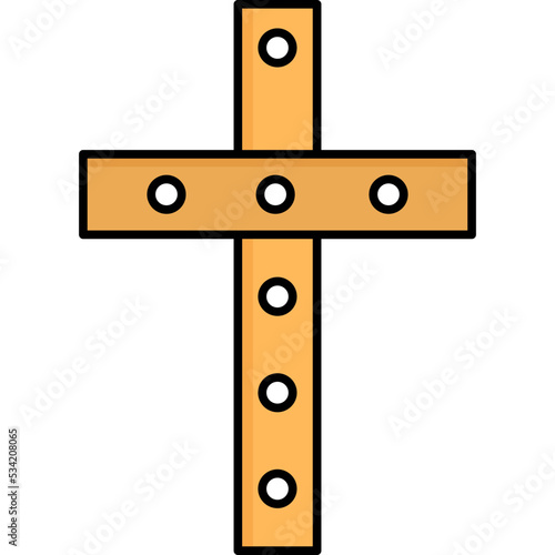 Catholic cross  which can easily modify or edit
