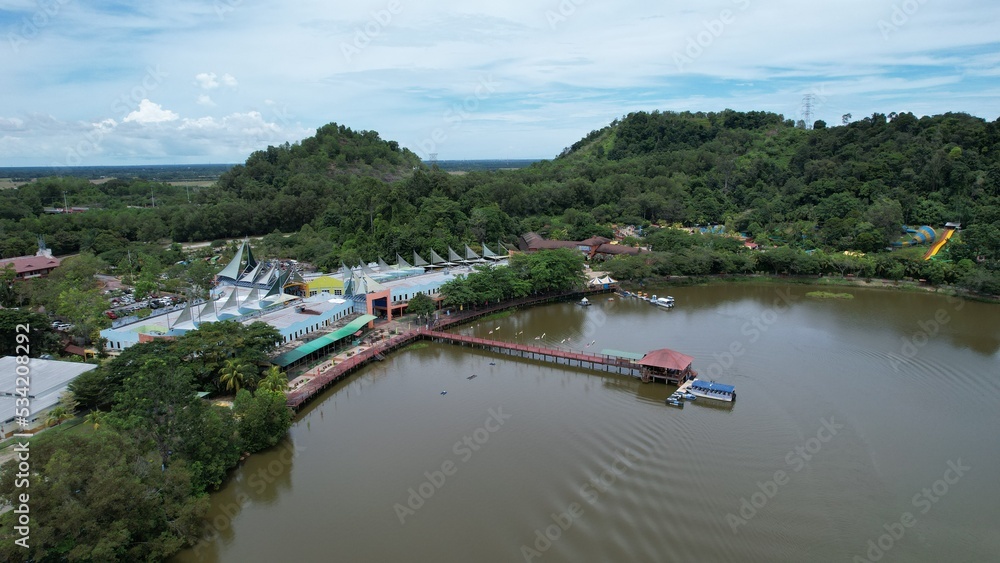 Fototapeta premium Taiping, Malaysia - September 24, 2022: The Bukit Merah Laketown Resort