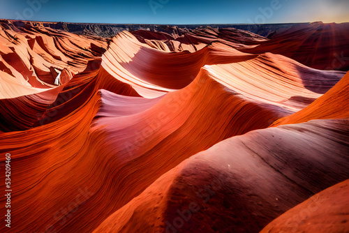 Fotografering Beautiful view of the Antelope Canyon sandstone formations in Arizona, the USA