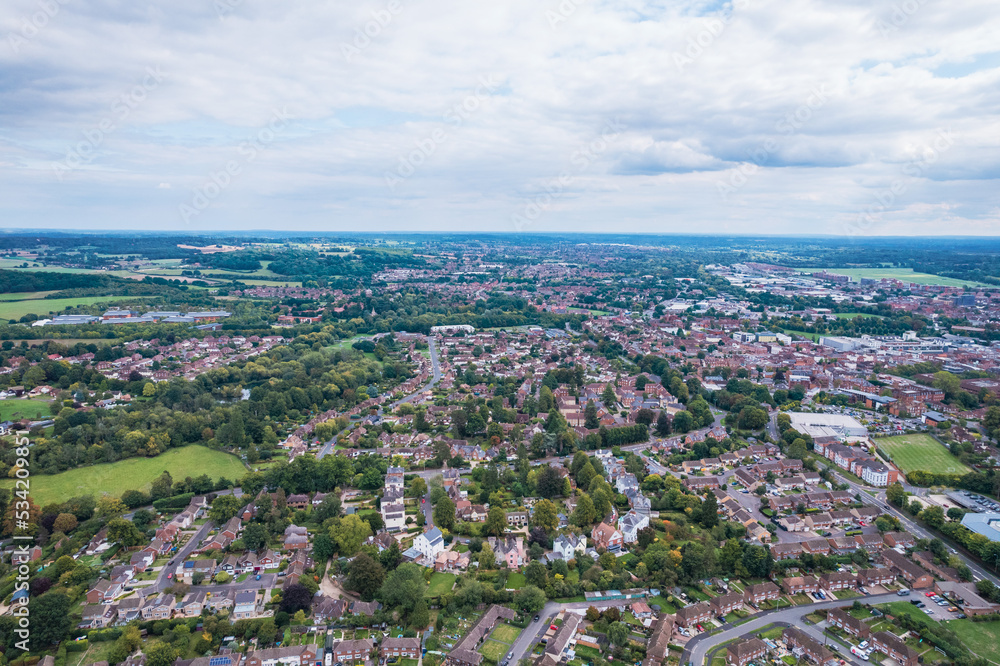 Amazing Aerial view of Newbury, England Amazing Aerial view of Newbury, England