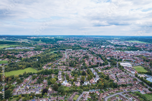 Amazing Aerial view of Newbury, England © gormakuma