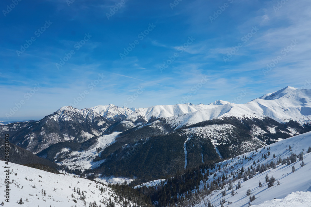 Landscape of Dolina Chocholowska and Western Tatras, Tatra National Park, Carpathian 