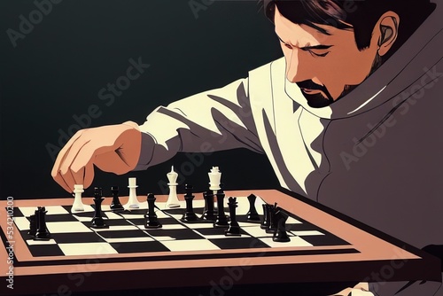 Playing chess photo