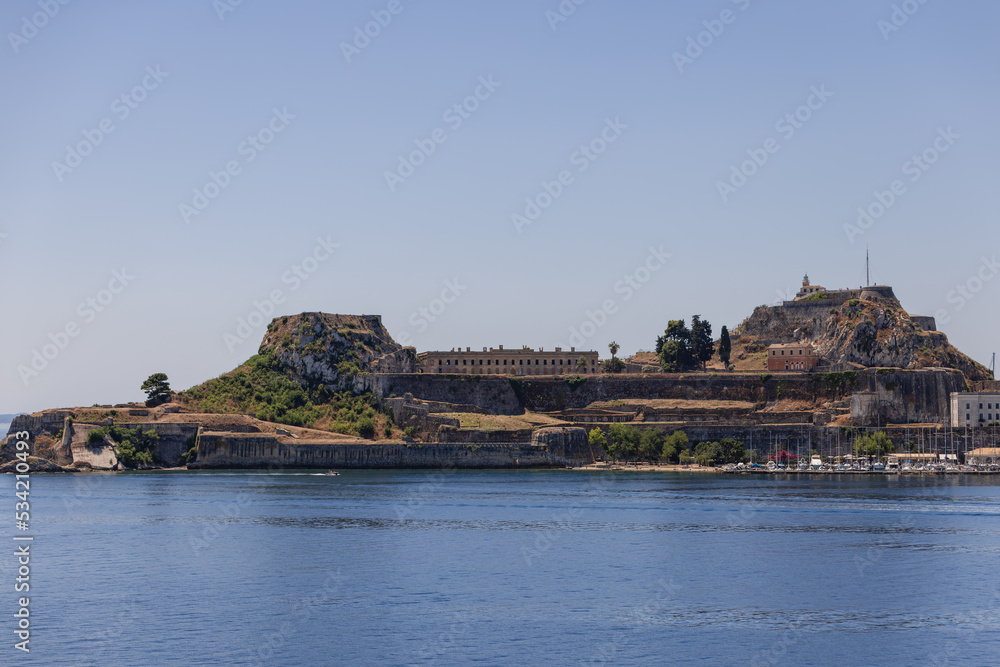 The Old Fortress of Corfu is one of the most impressive fortifications works in Europe. It is the first thing to see as the ferry approaches Corfu, Ionian islands, Greece