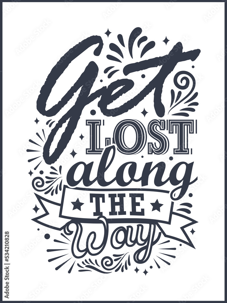 Vector illustration with hand-drawn lettering. 