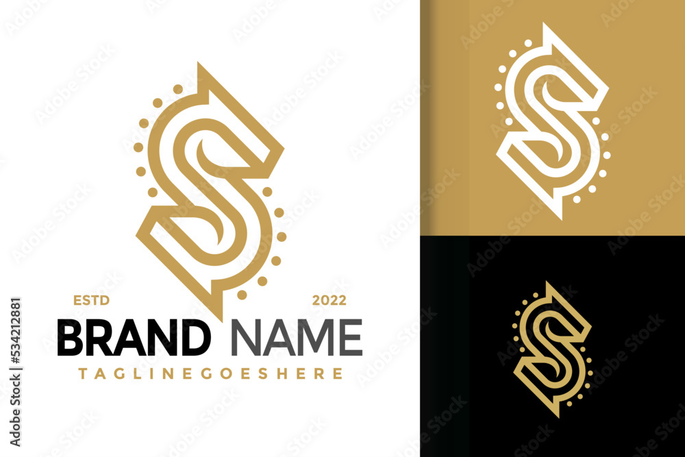 Fototapeta premium S Letter Horse Logo Design, brand identity logos vector, modern logo, Logo Designs Vector Illustration Template