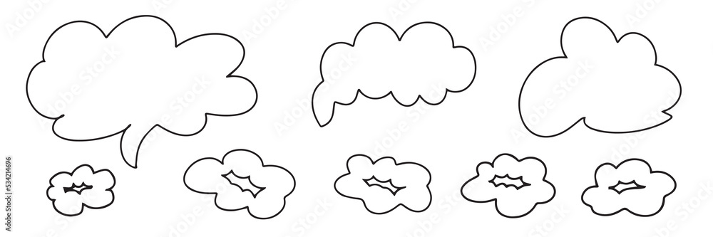 Set of boom boo splash cartoon vector illustration isolated Set of boom boo splash cartoon vector illustration isolated