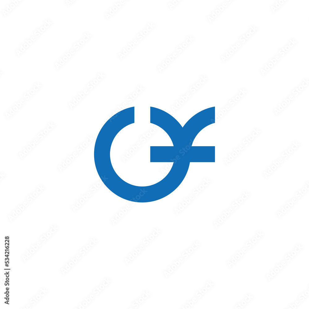 letter oy simple round geometric logo vector
